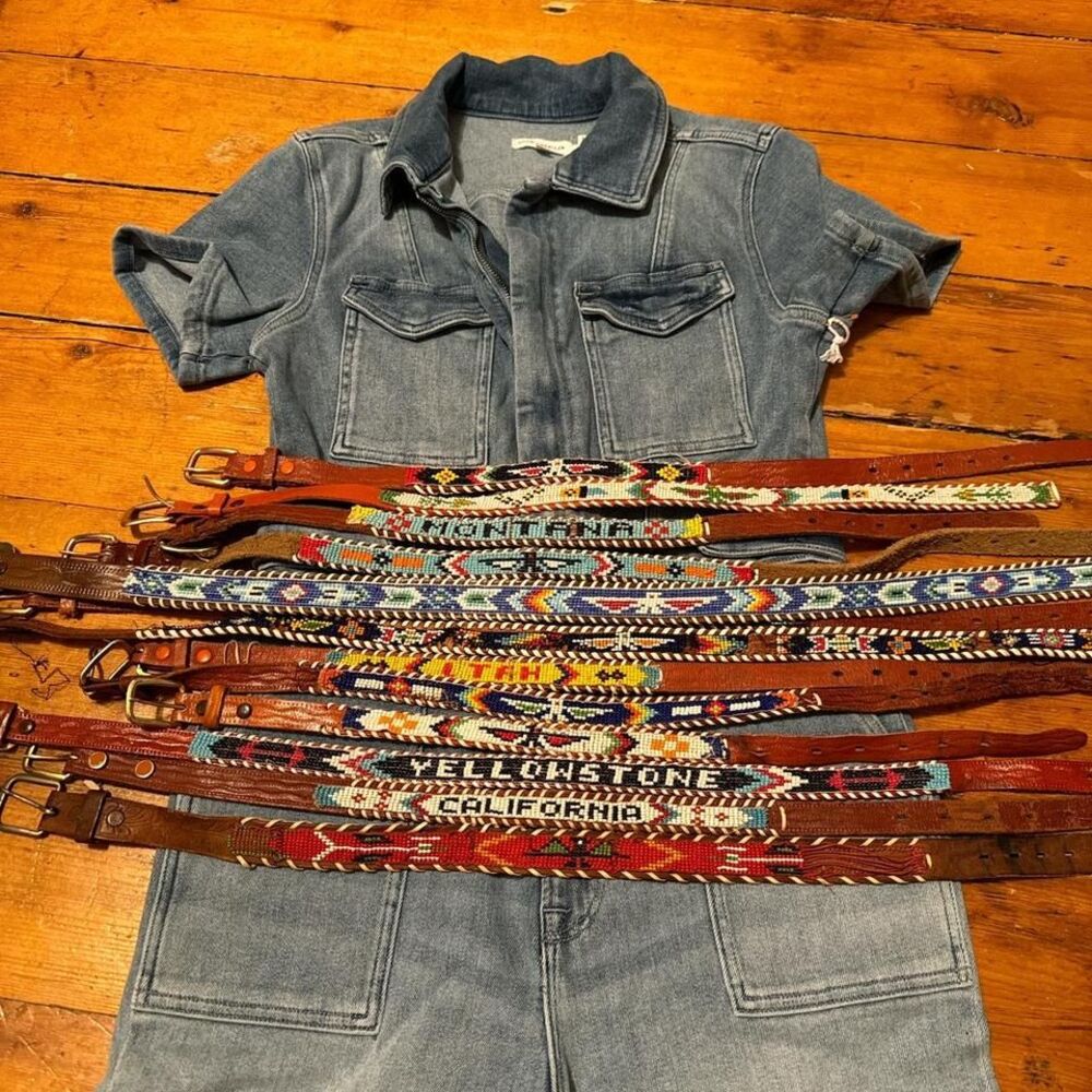 Handbeaded Hat Belts and‎ a few belts- see measurements . *Pricing is for only 1 - Picture 8 of 8
